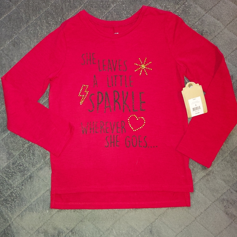 Red Long Sleeve Girls Size 5